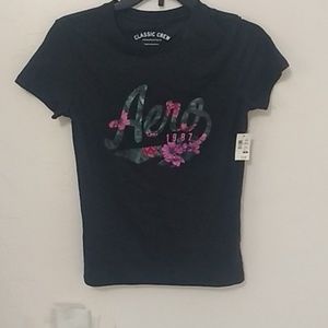 Cute aeropastale flowered lettering shirt